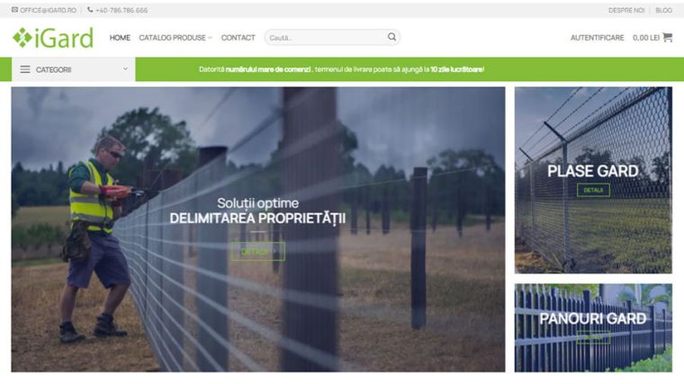 Crearea site-ului de comerț electronic